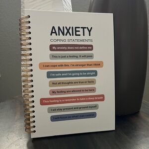 Inspirational Spiral Notebook Journal ANXIETY NEW